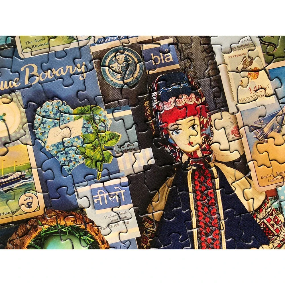Cobble Hill‎ Blue Jigsaw Puzzle 1000 Piece Complete